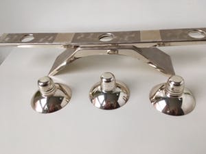 WMF - IKORA - verzilverde kaarsen standaard - met label en inscriptie kopen? Bied vanaf 39!