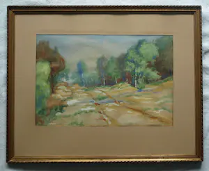 Jan Stapper - Ingelijste aquarel , Soestduinen – Lijst, 41 x 51 cm. – 1932 kopen? Bied vanaf 1!