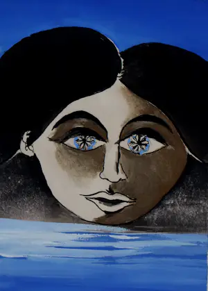 Ans Wortel - Ingelijste aquarel: de berg van 't koele water - 1971 kaufen? Bieten Sie von 225!