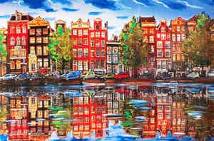 Elena Polyakova - Een gracht in Amsterdam verkocht voor € 125!