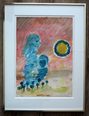 Jan Montyn - gemengde techniek op doek - 1986 kopen? Bied vanaf 450!