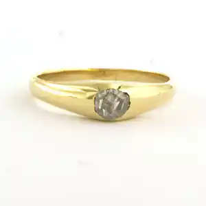 14k gouden ring met roos geslepen diamant tot. 0.15ct – G/H - SI kaufen? Bieten Sie von 310!