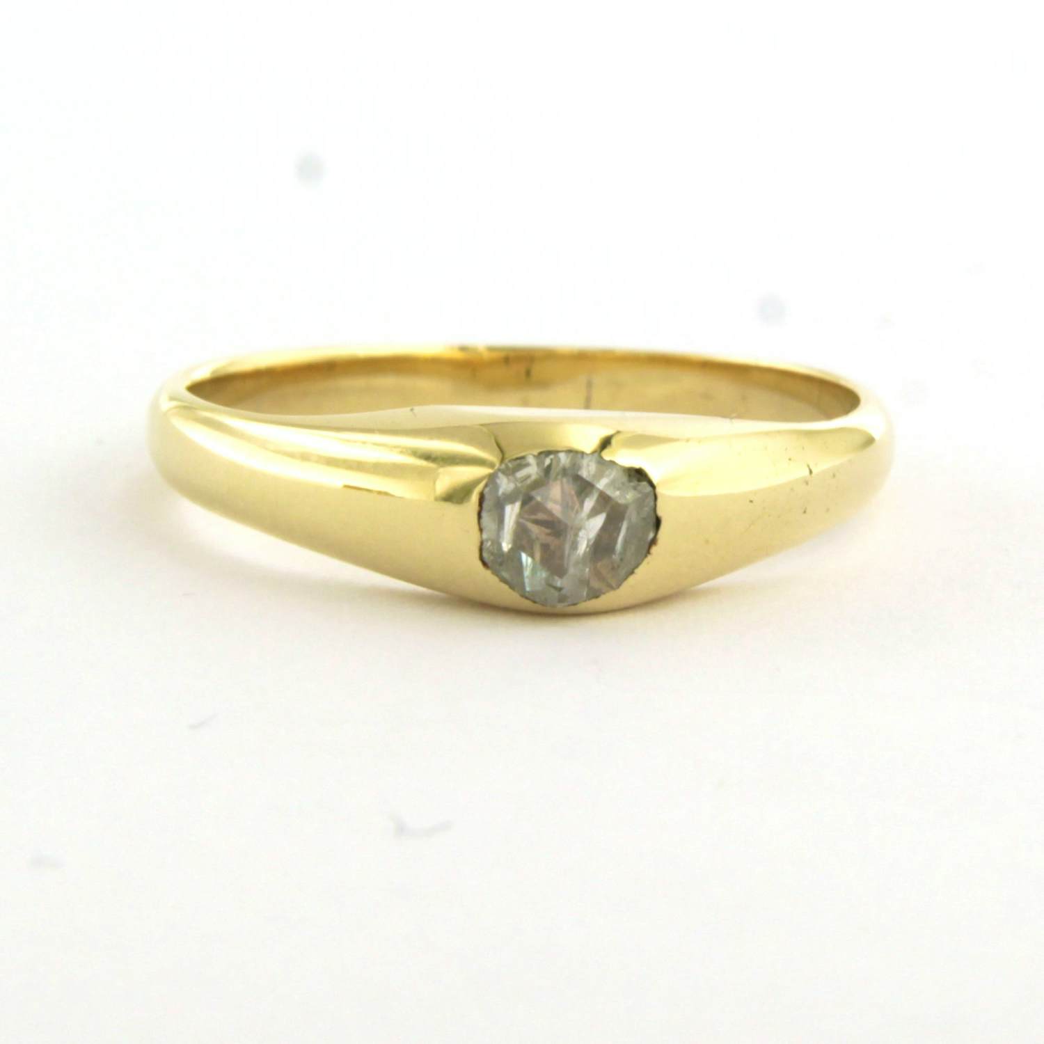 14k gouden ring met roos geslepen diamant tot. 0.15ct – G/H - SI kopen? Bied vanaf 310!