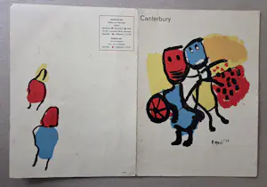 AcheterKarel Appel - Menukaart. Twee figuren. Naar werk uit 1957.? Enchérissez de 89!