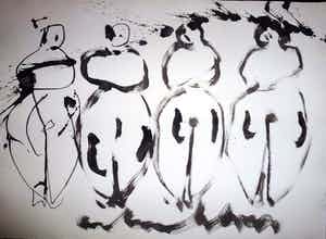 Anton Heyboer - 4 vrouwen . verkocht voor € 250!