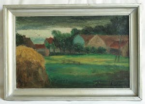 Andre van der Vossen - Ingelijst olieverf op doek , Boerenlandschap – ca. 1940 kopen? Bied vanaf 1!