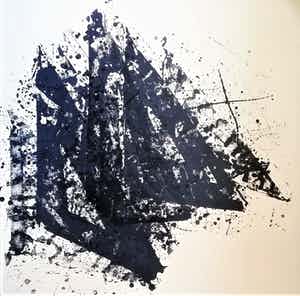 Sam Francis - Abstract composition, 1976 verkocht voor € 1850!