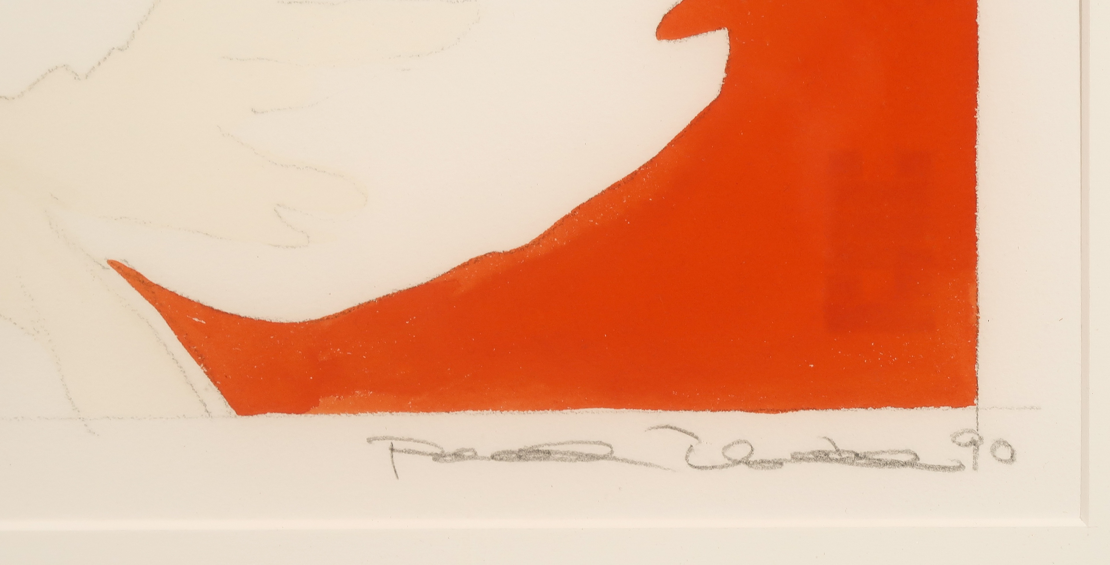 Niet of onleesbaar gesigneerd - Aquarel en potlood, Bloem in wit en oranje - Ingelijst kopen? Bied vanaf 1!