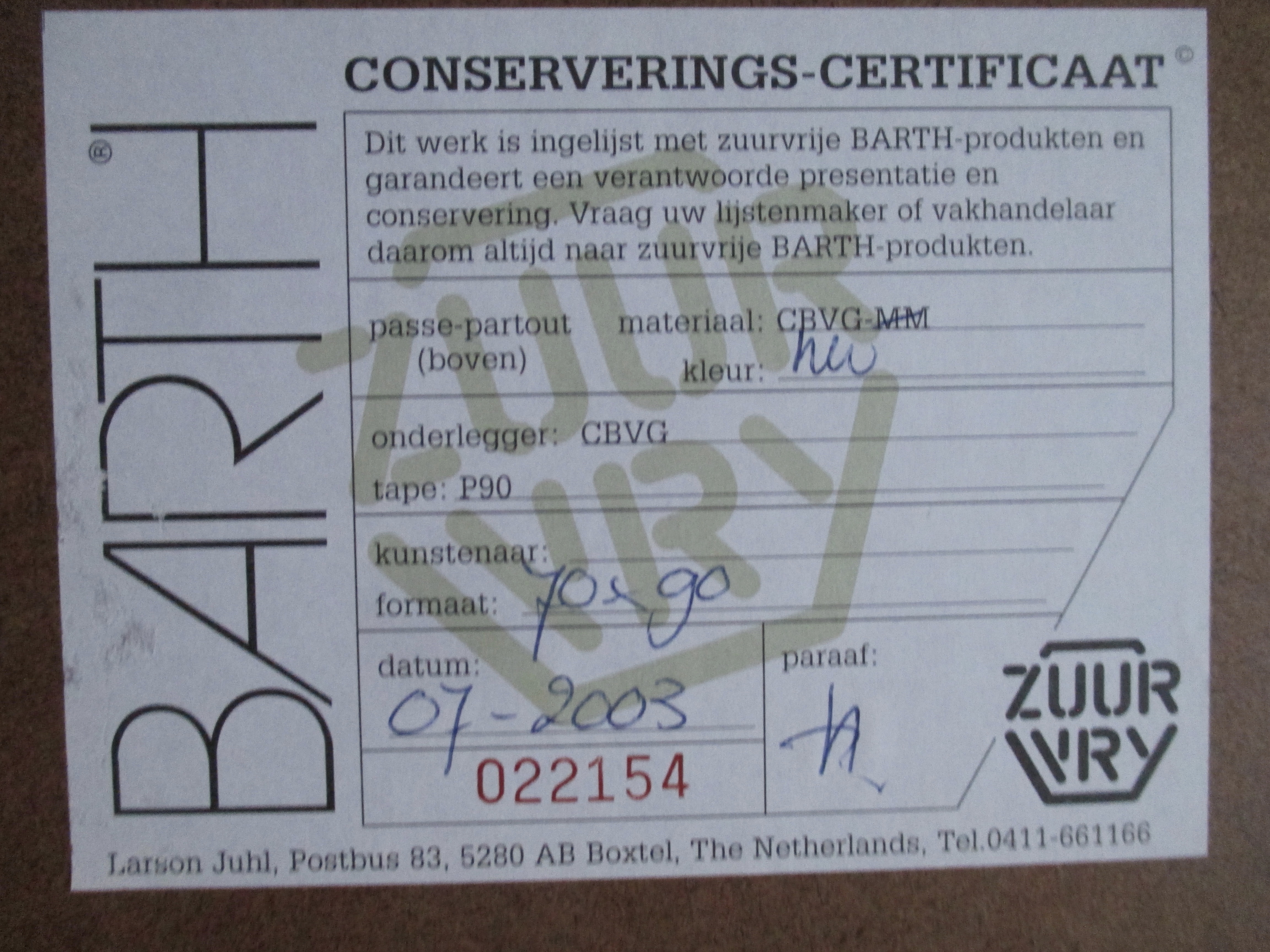 Lon Buttstedt - Ingelijste itho "Himalaya Blues VII" Barth lijst kopen? Bied vanaf 55!