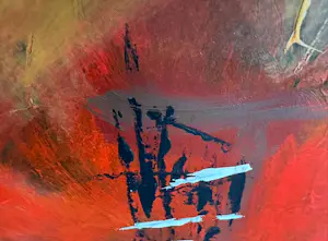 Rene de Groot - Abstract kleurrijk schilderij kopen? Bied vanaf 50!