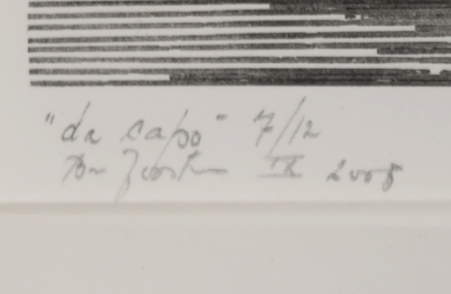 Niet of onleesbaar gesigneerd - Ets in passe-partout, Da Capo kopen? Bied vanaf 1!