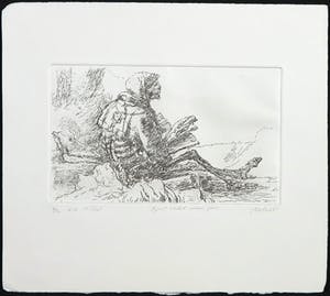 Gerard Bellaart - Ets, Liggend skelet kopen? Bied vanaf 1!