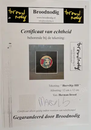 Herman Brood - IIII bierviltje kopen? Bied vanaf 480!