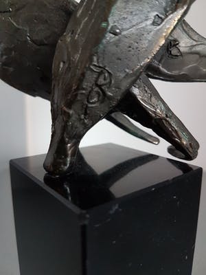 Bernadette Leijdekkers - Brons beeld " de wind in de zeilen " kopen? Bied vanaf 50!