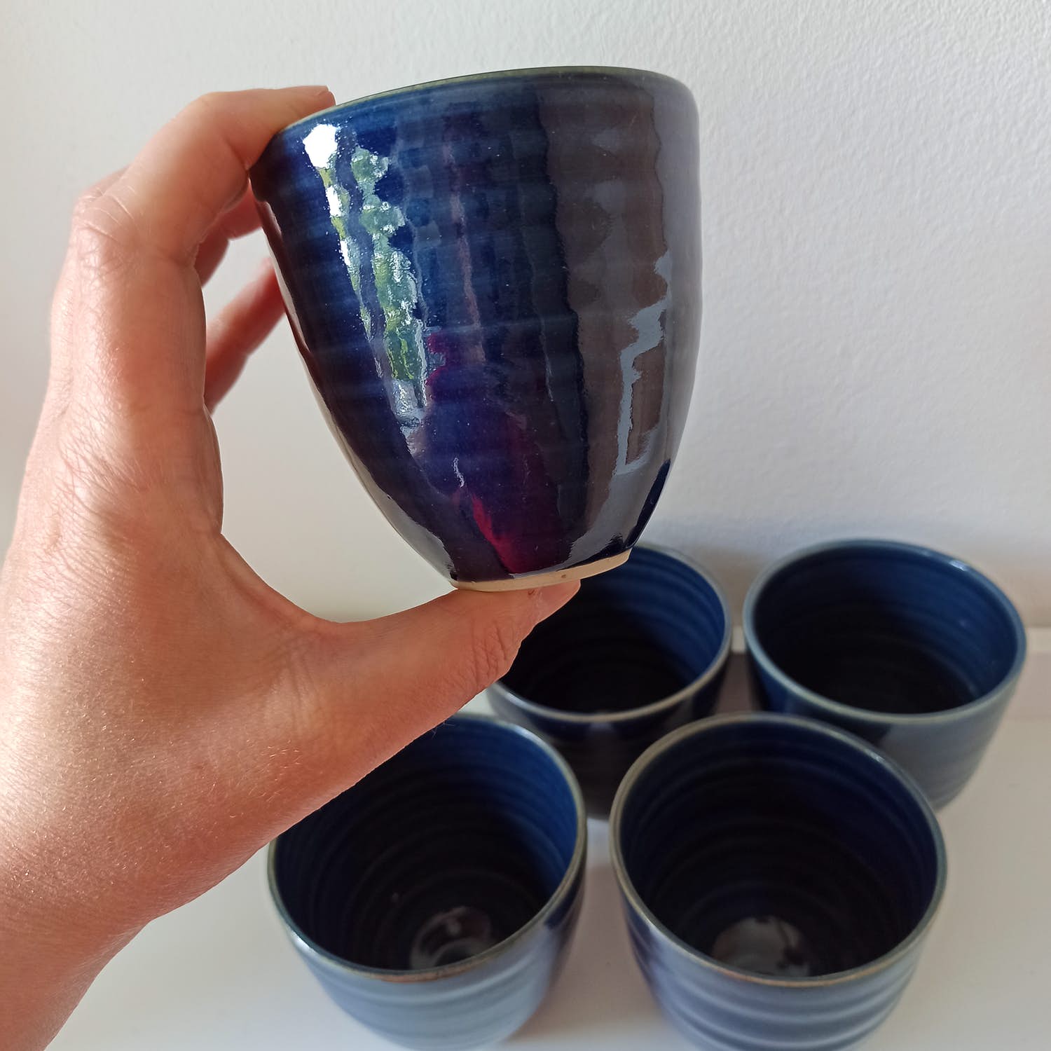 Han Cornelissens - vijf kopjes voor Bronkhorst keramiek verkocht voor € 1!