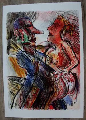 Anton Martineau - grote litho: Appassionato III - 1998 kopen? Bied vanaf 75!