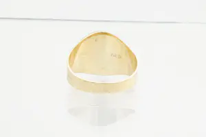 57 - Mooi gedetailleerde 18 Krt geel gouden "tulband" of fantasie ring kopen? Bied vanaf 330!