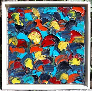 Jac Gijzen - Abstracte compositie, olieverf op doek (in originele lijst) kopen? Bied vanaf 395!