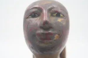 Niet of onleesbaar gesigneerd - Prachtige Zeldzame Oude Vergulde Houten Monnink (20e eeuw) (1) - Hout Verf Glas kopen? Bied vanaf 1!