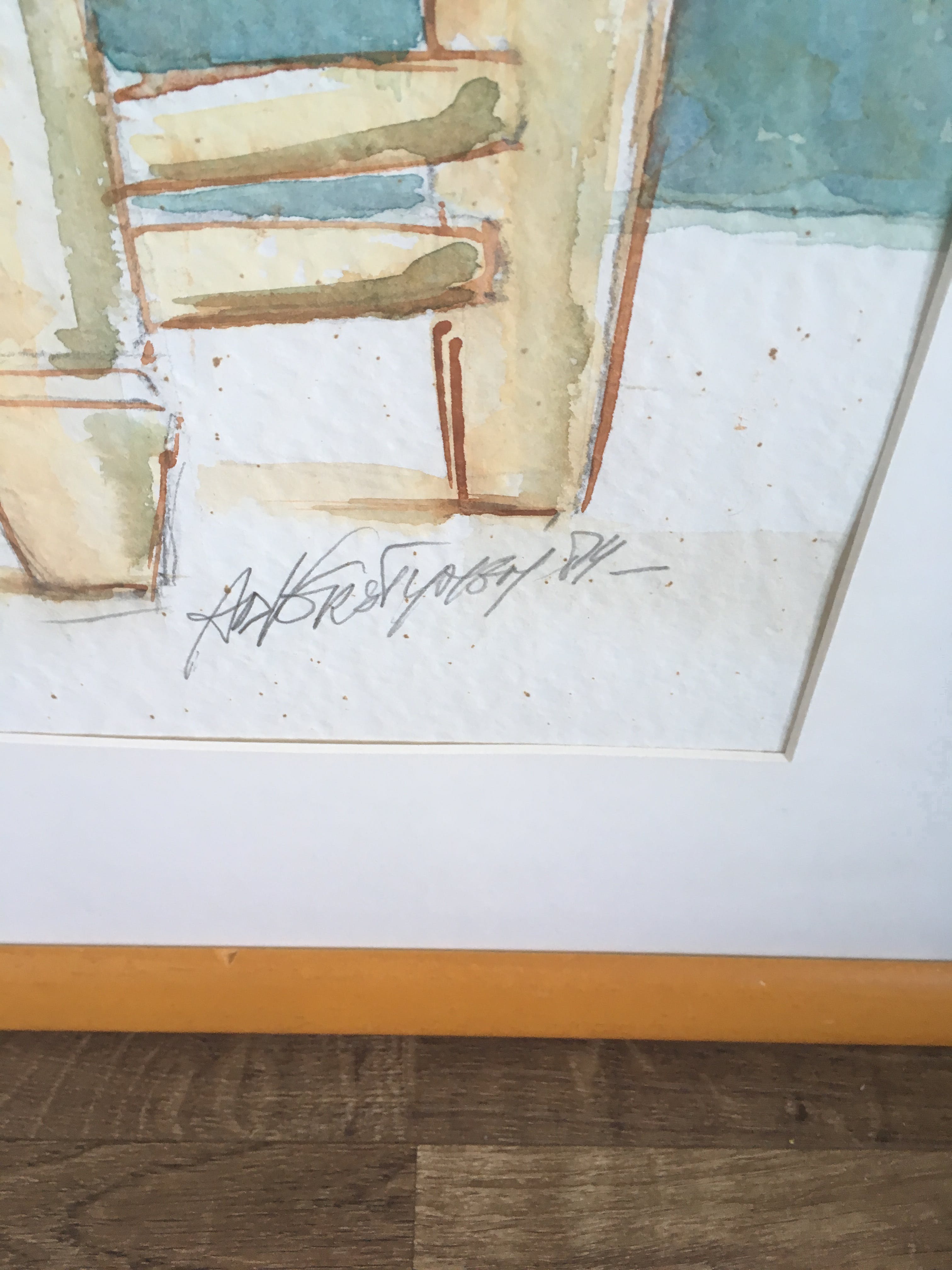 Ad Verstijnen - Aquarel met poppen, ingelijst. kopen? Bied vanaf 35!