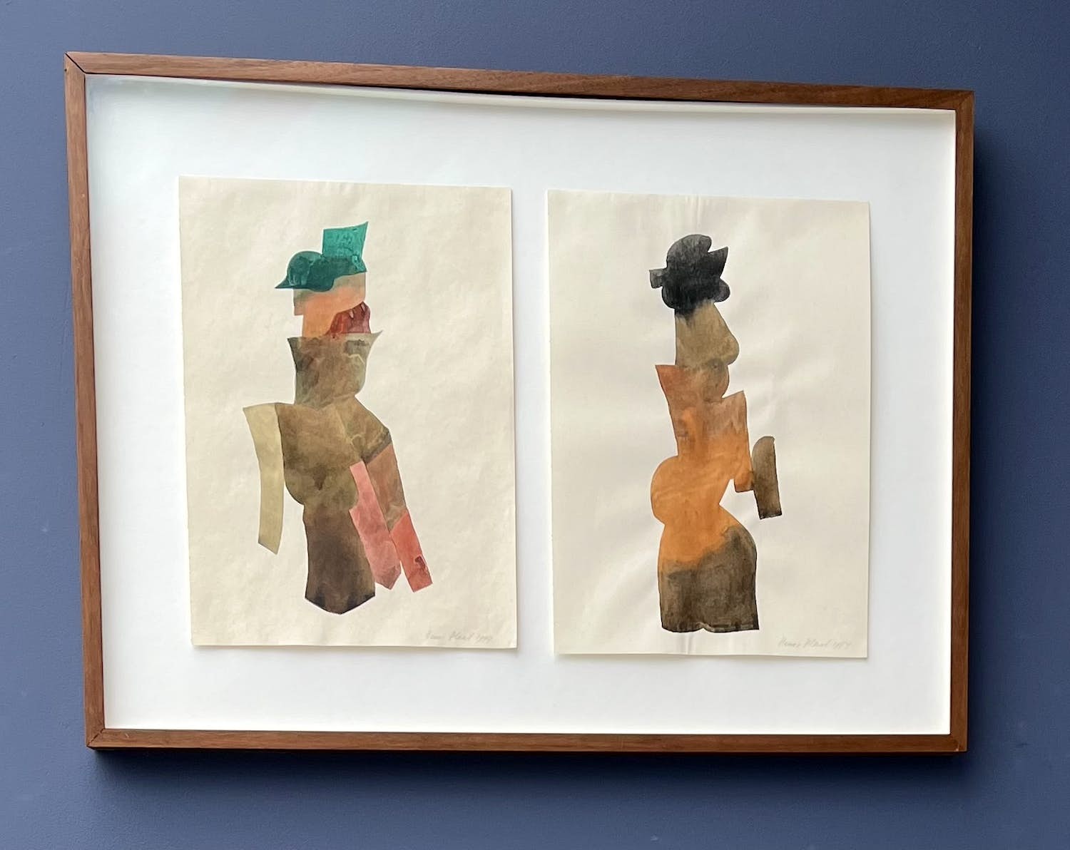 Henri Plaat - 2 x gouache samen ingelijst - 1994 - Gesigneerd kopen? Bied vanaf 75!