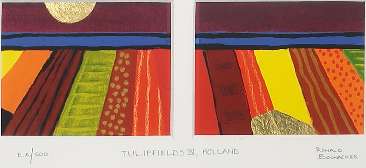 Ronald Boonacker - 6 kleine zeefdrukken in passe-partout kopen? Bied vanaf 50!