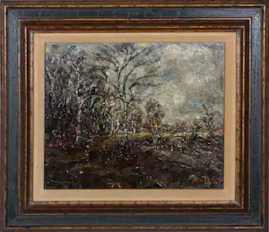 AcheterNico van Rijn - Olieverf op paneel, Berkenlandschap - Ingelijst? Enchérissez de 100!