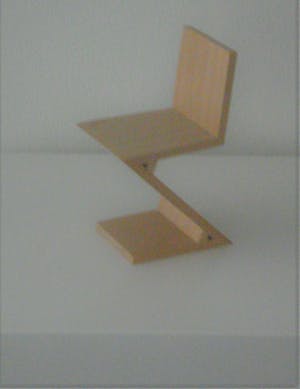Gerrit Rietveld - Miniatuur Zig Zag stoel kopen? Bied vanaf 25!