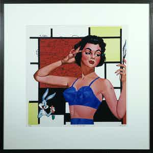 Alfred Degens - Zeefdruk, Art for Arts Sake - Ingelijst verkocht voor € 35!