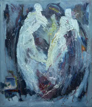 Richard Lee Barton - Olieverf op doek: 'Compositie met schaduwen'. kopen? Bied vanaf 370!