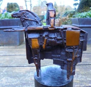 Eric Claus - de toernooiridder - prachtig patina! kopen? Bied vanaf 425!