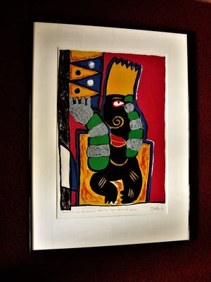 Clemens Briels - GROOT!! Zeefdruk "Everecurving Discussion" - gesigneerd kopen? Bied vanaf 10!