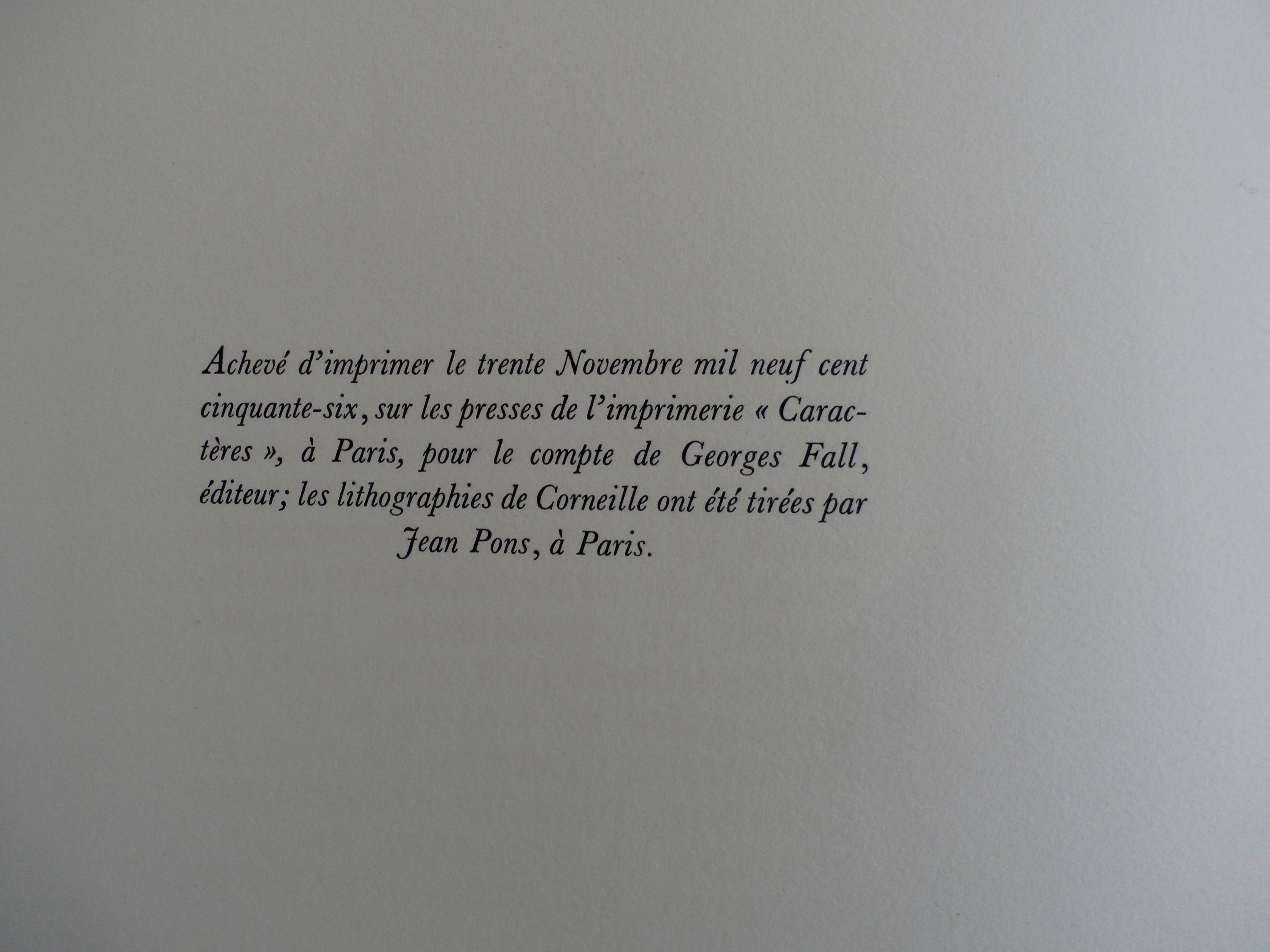 Corneille -  Elle c'est á dire l'aube - 1956 - complete map met 5 litho's - zeldzaam! kopen? Bied vanaf 1750!