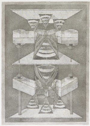 Cees Juffermans - Ets, Geometrische voorstelling kopen? Bied vanaf 1!
