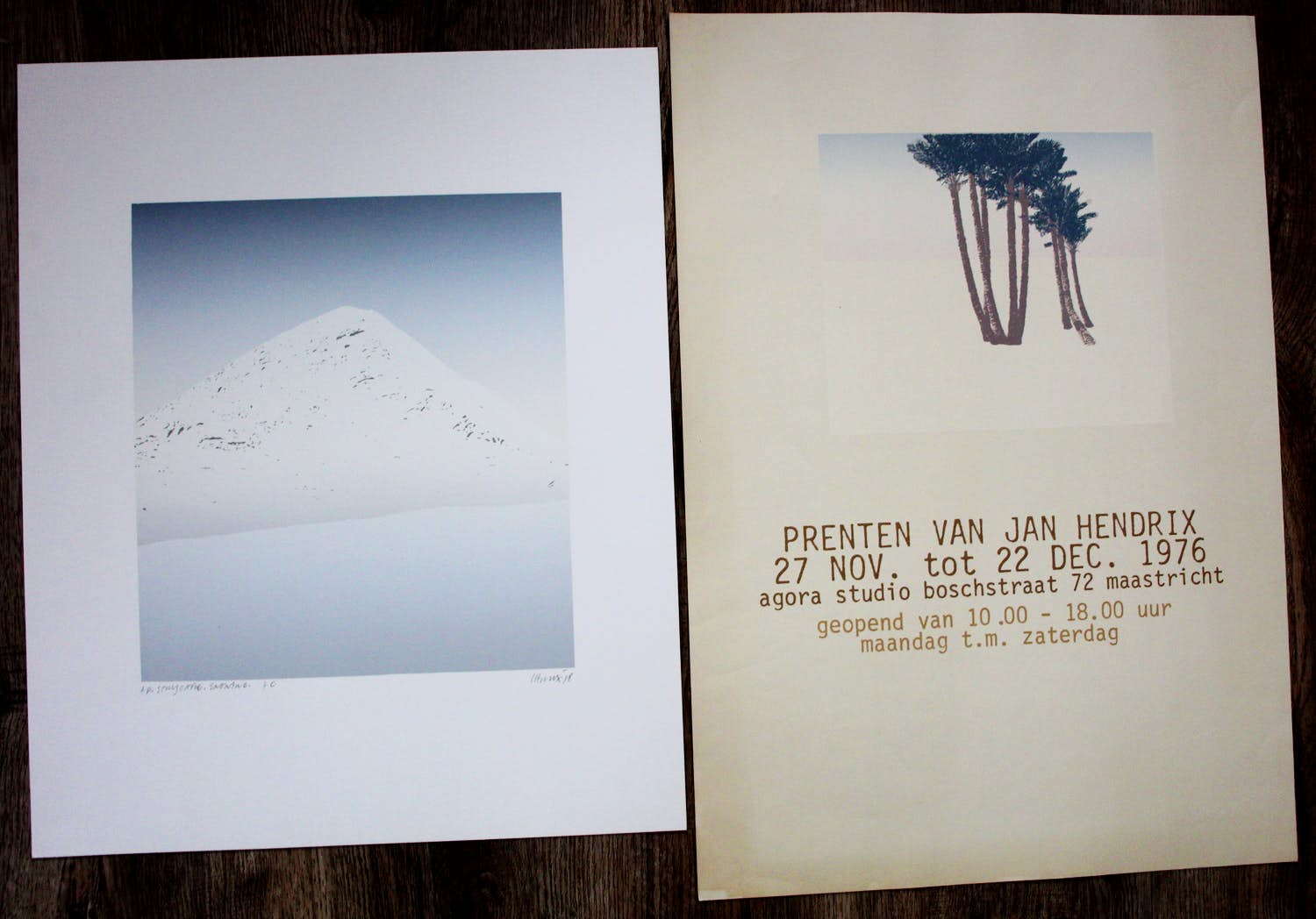 Jan Hendrix - Zeefdruk: Snowing incl prent - 1978 verkocht voor € 60!