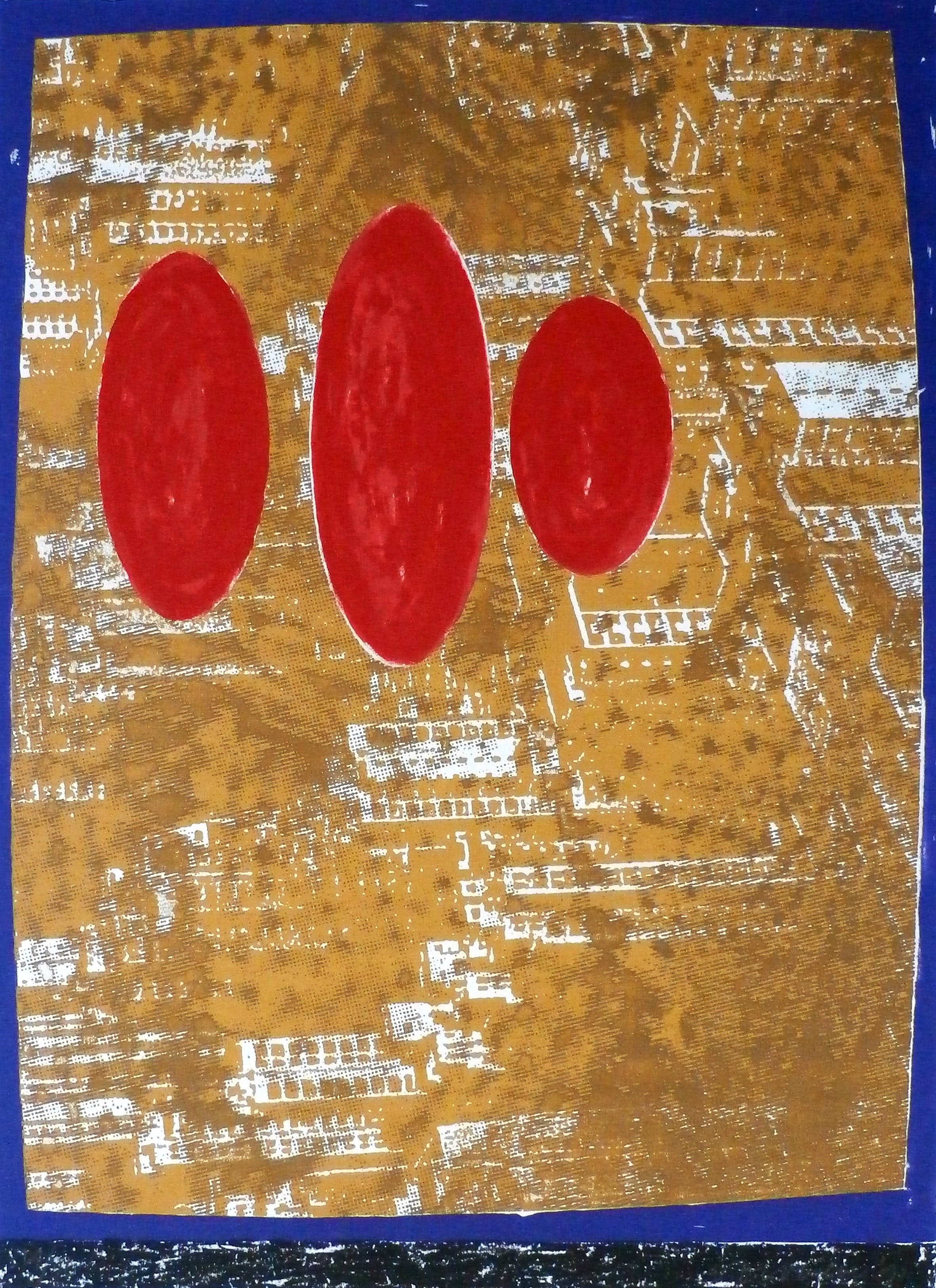 Jelis van Dolderen - zeefdruk: abstract - 1991 kopen? Bied vanaf 35!