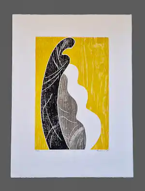 Buy Jules Bekker - 1984 - een vrij zeldzame 3 kleuren zeefdruk "geborgenheid" kleine oplage (27/50)? Bid from 37!