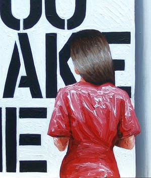 Gerard Boersma - You Make Me (Vrouw kijkend naar schilderij van Christopher Wool) kopen? Bied vanaf 75!