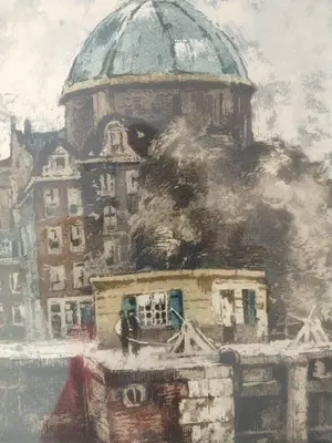 Henry Cassiers - Haarlemmersluis en Lutherse kerk te Amsterdam kopen? Bied vanaf 40!