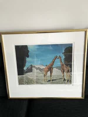 Carel Willink - Grote litho 'Twee Giraffen' verkocht voor € 210!