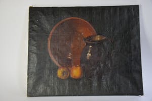 Niet of onleesbaar gesigneerd - Stilleven appels met schaal en kan kopen? Bied vanaf 10!