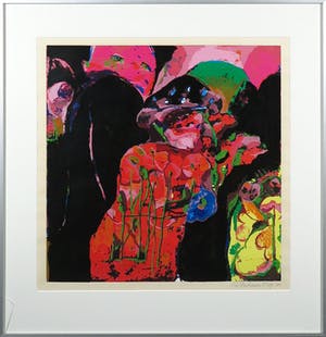 Kees van Bohemen - Zeefdruk, Zonder titel - Ingelijst kopen? Bied vanaf 150!