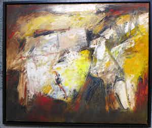 Gijs Keizer - olieverf schilderij op linnen verkocht voor € 300!