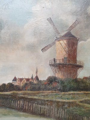 Niet of onleesbaar gesigneerd - Landschap aan het water kopen? Bied vanaf 1!