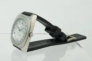 46 - Stalen Herenpolshorloge met zwart rubberenband Pulsar Chronograaf kopen? Bied vanaf 20!
