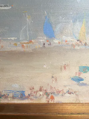 Frida Holleman - Zonnige dag op het strand van Scheveningen kopen? Bied vanaf 1400!