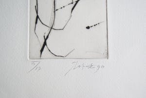 Ger Lataster - zeldzame abstract/figuratieve ets - 1990 - oplage 17 ex. kopen? Bied vanaf 85!
