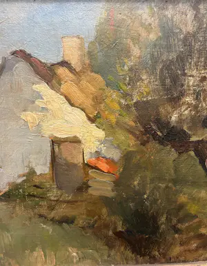 Hendrik Cornelis van de Mourik - Schuurtje tussen bomen kopen? Bied vanaf 150!