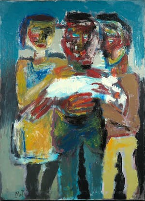 Martin van Wordragen - Olieverf op doek, Vissers met karper - Ingelijst (Groot) kopen? Bied vanaf 1!