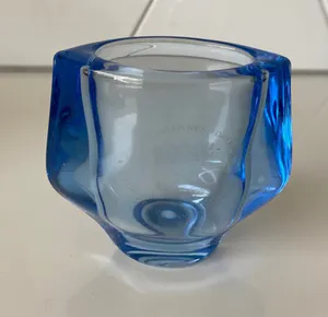 Per Lutken - Aqua blauw glazen vaasje - Holmegaard kopen? Bied vanaf 1!